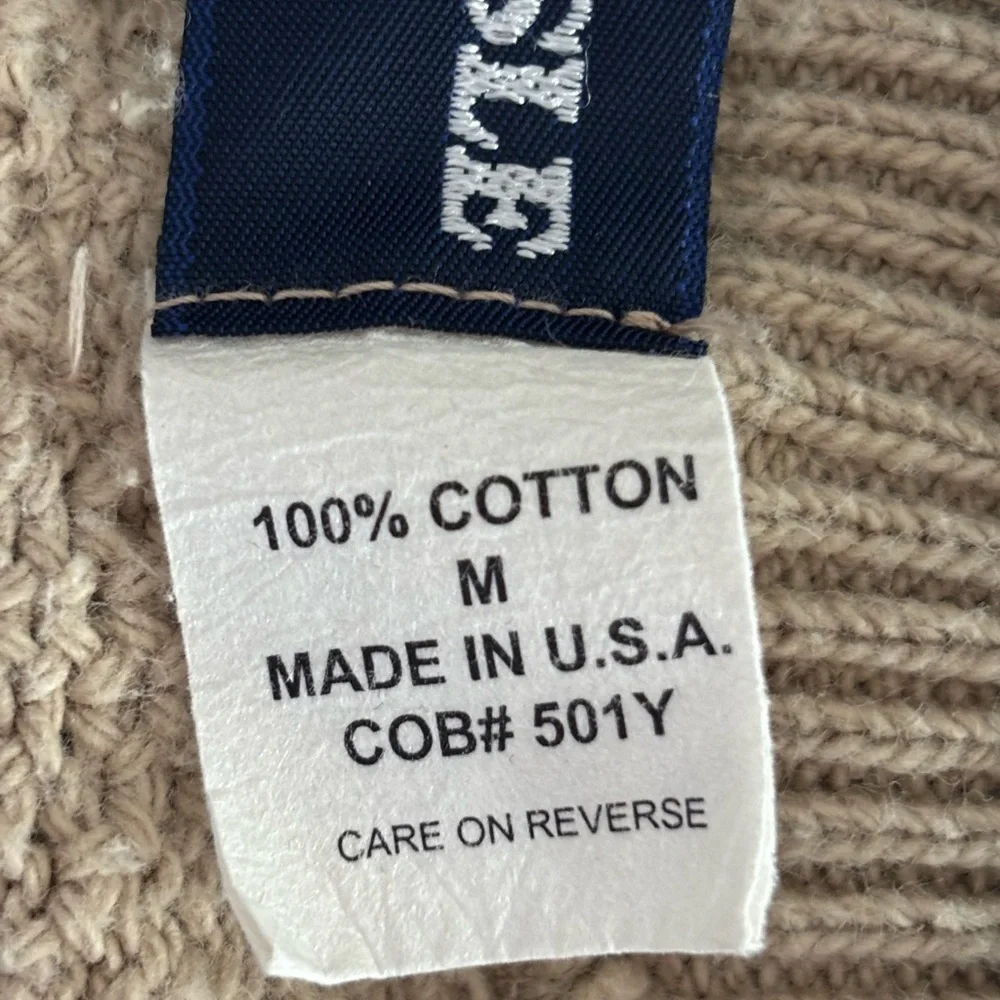 Vintage 90s Scottish Isle Golf Sweater Cream Preppy Old Money Grandpacore size M